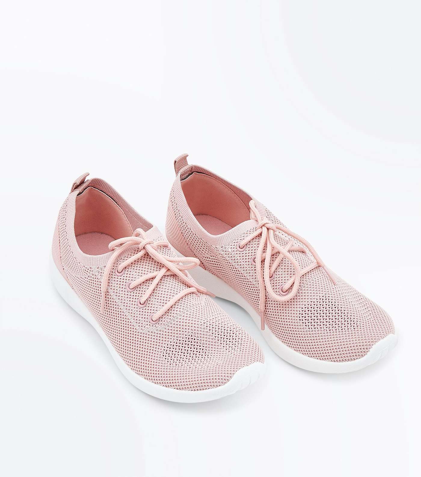 Pink Knit Trainers Image 3