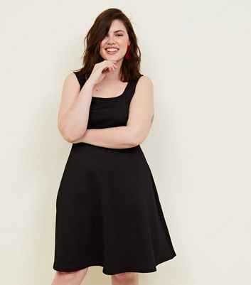 new look black skater dress