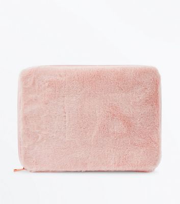 pink fluffy laptop case