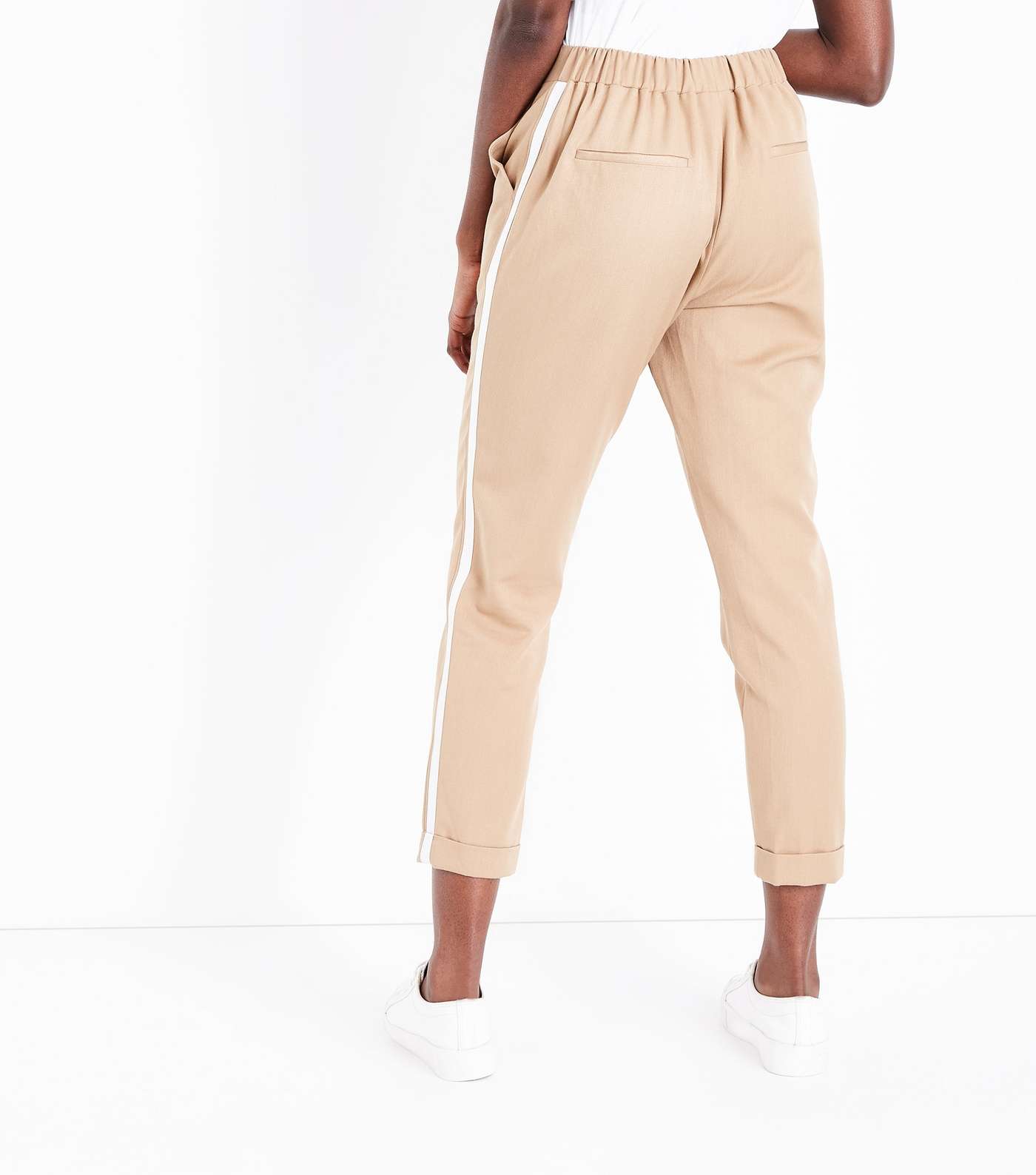 Camel Side Stripe Tapered Trousers Image 3