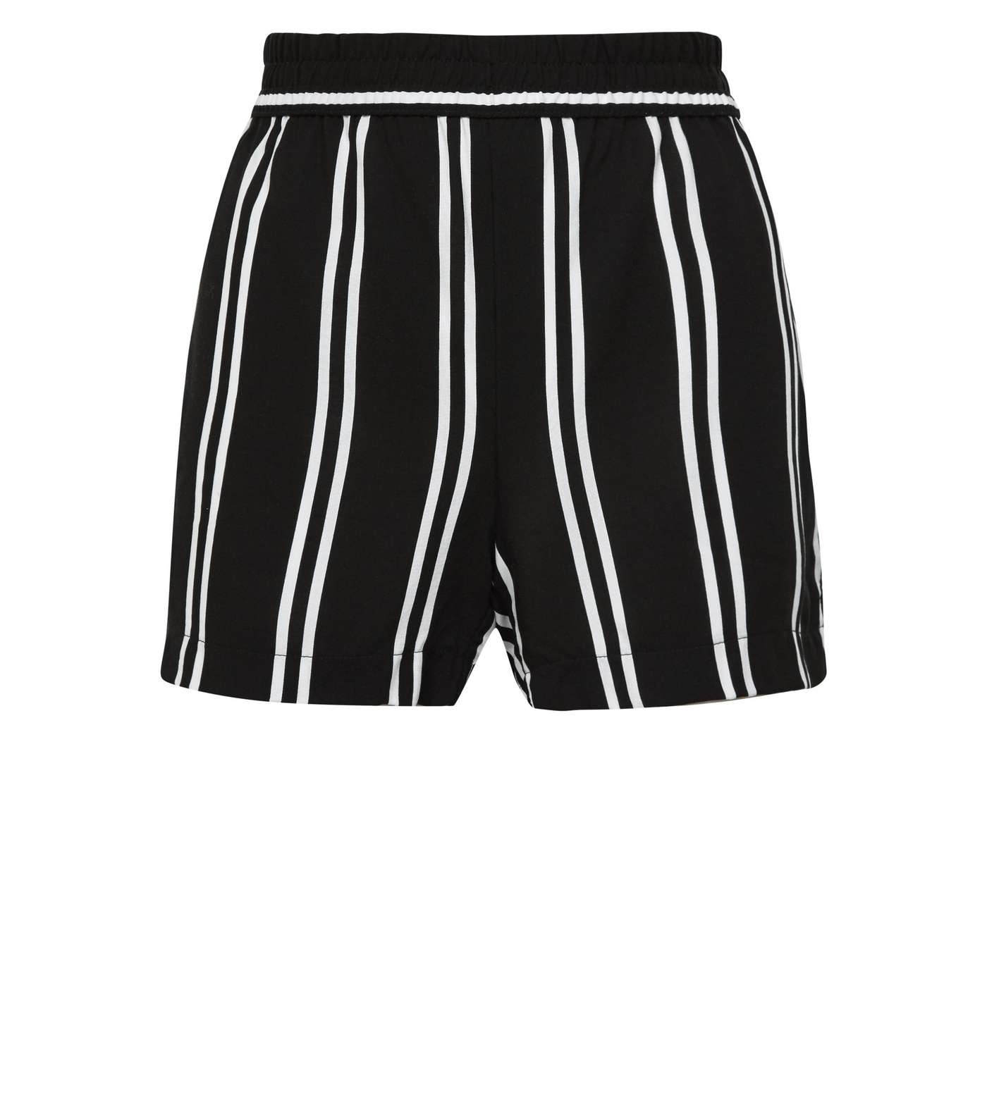 JDY Black Stripe Print Woven Shorts Image 4