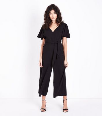 black tie waist jumpsuit
