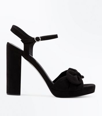 black block heels new look