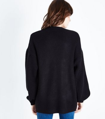tall black cardigan