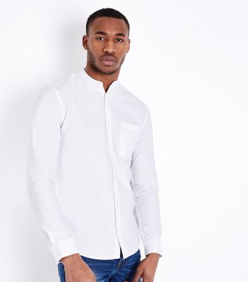 white collar oxford shirt