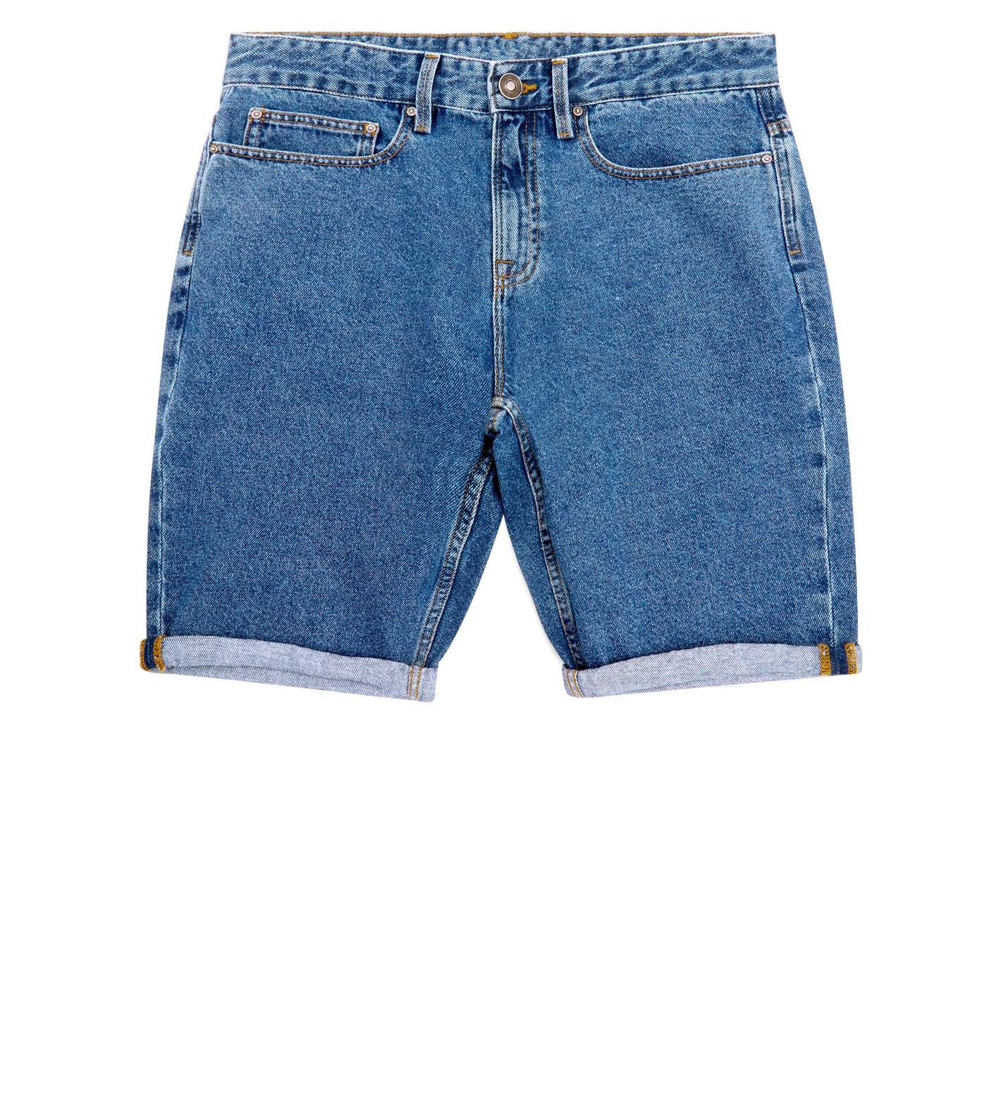 Blue Denim Shorts Image 4