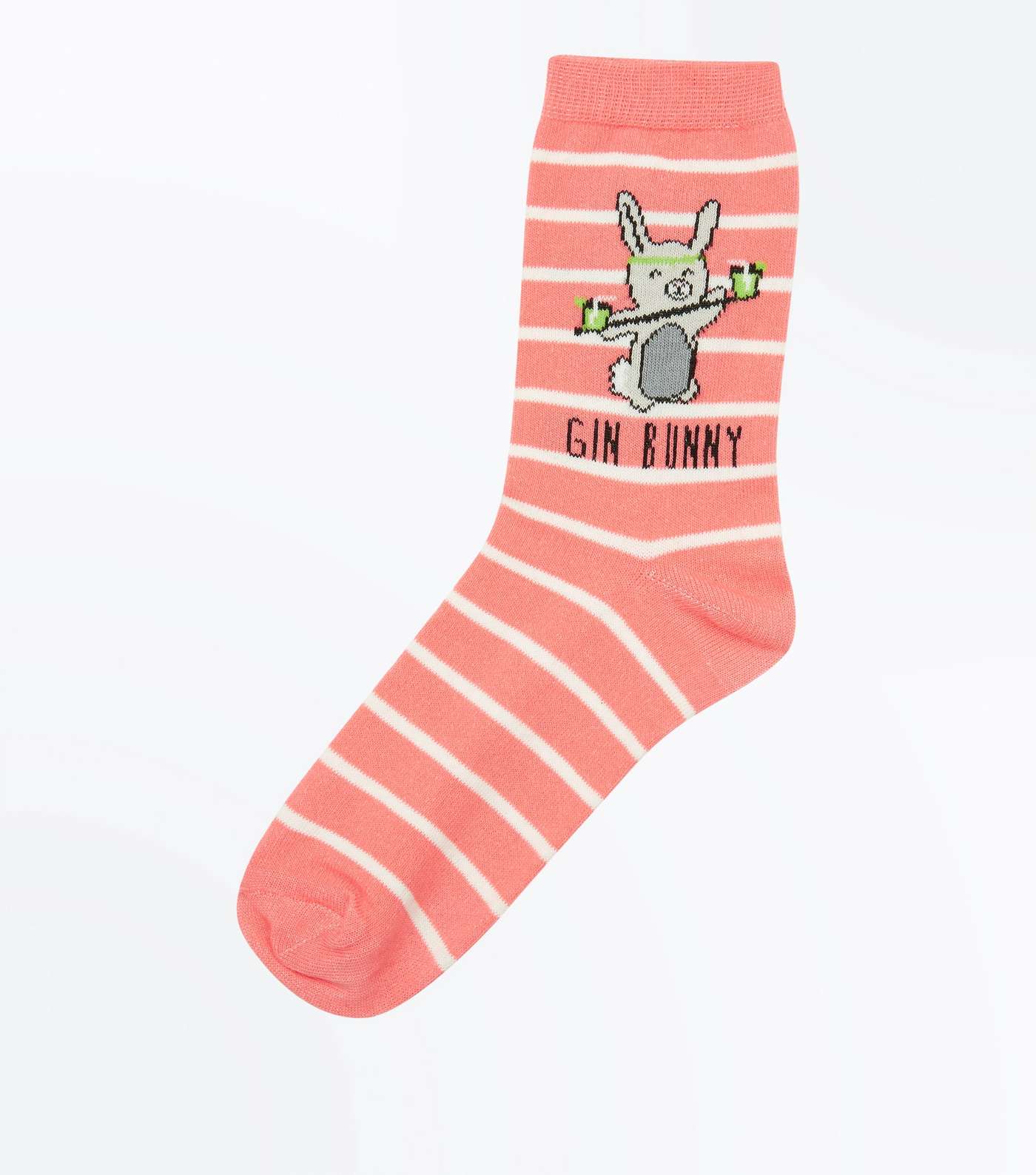 Red Stripe Gin Bunny Slogan Socks
