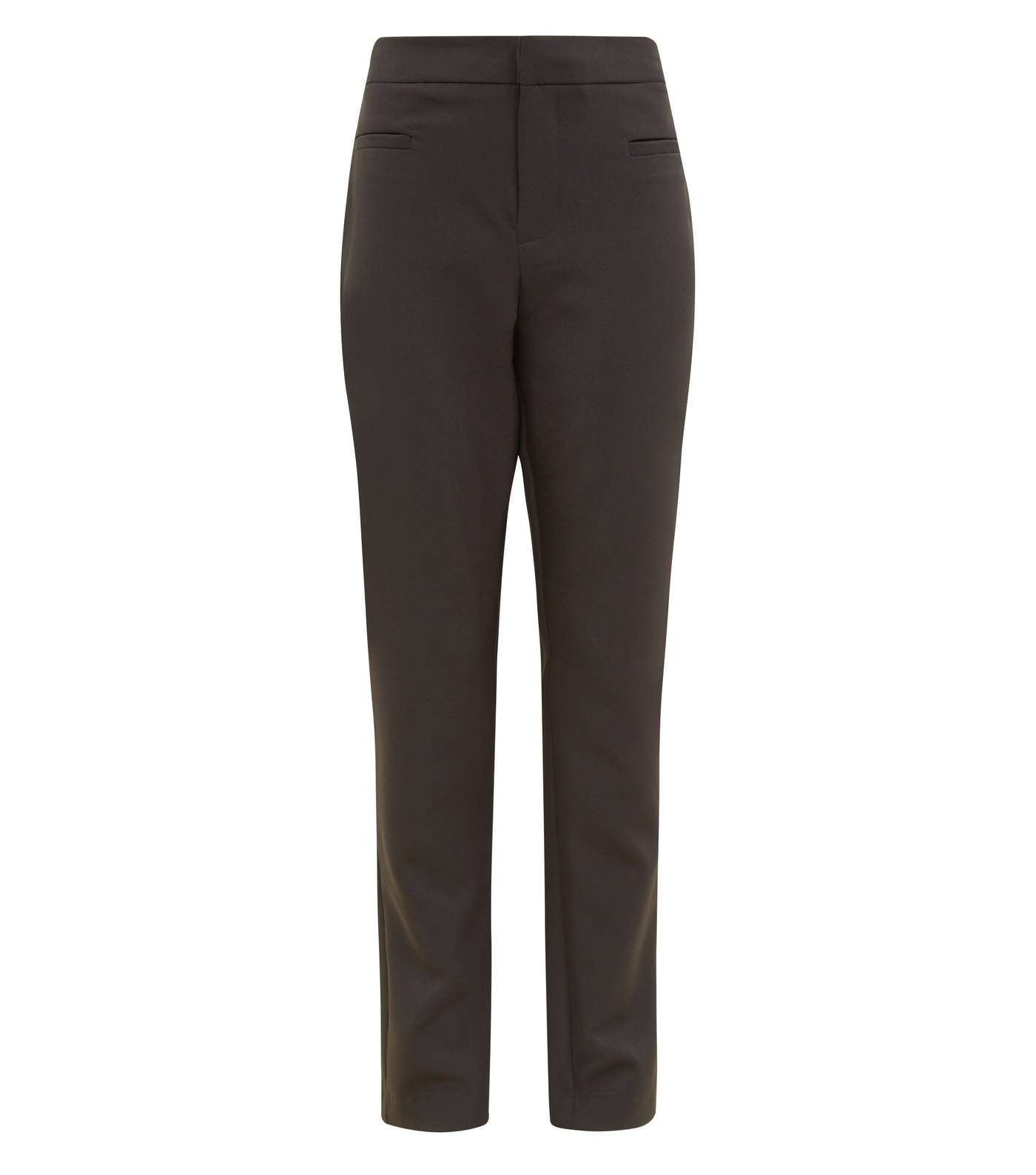 Girls Grey Tapered Stretch Trousers Image 4