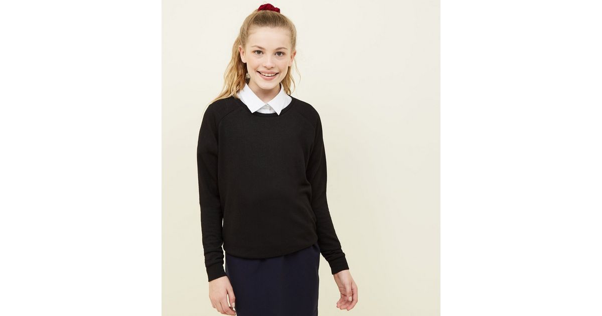 Girls Black School Jumper | New Look