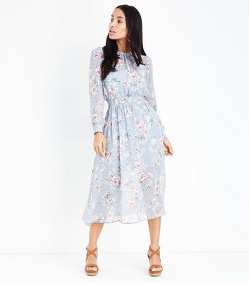 new look grey floral dress