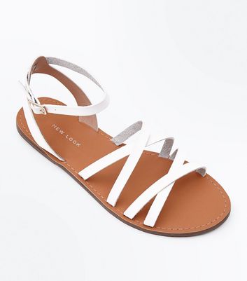 new look white sandals