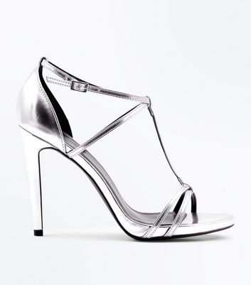 silver t bar shoes uk