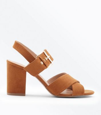 Tan hot sale buckle heels