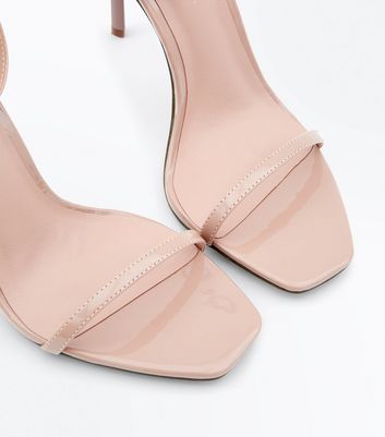 Nude Patent Square Toe Barely There 
