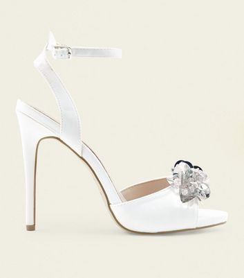 white sequin sandals