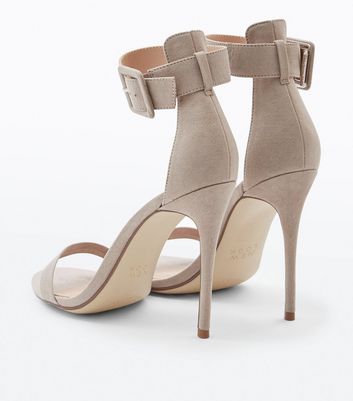 Grey barely there heels hotsell