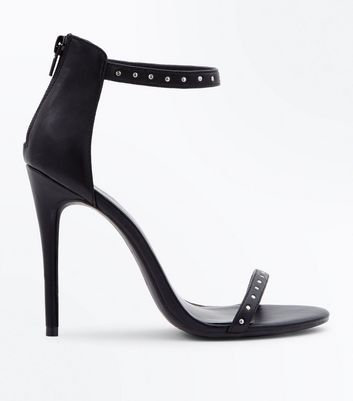 new look black barely there heels