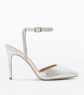 diamante heels new look