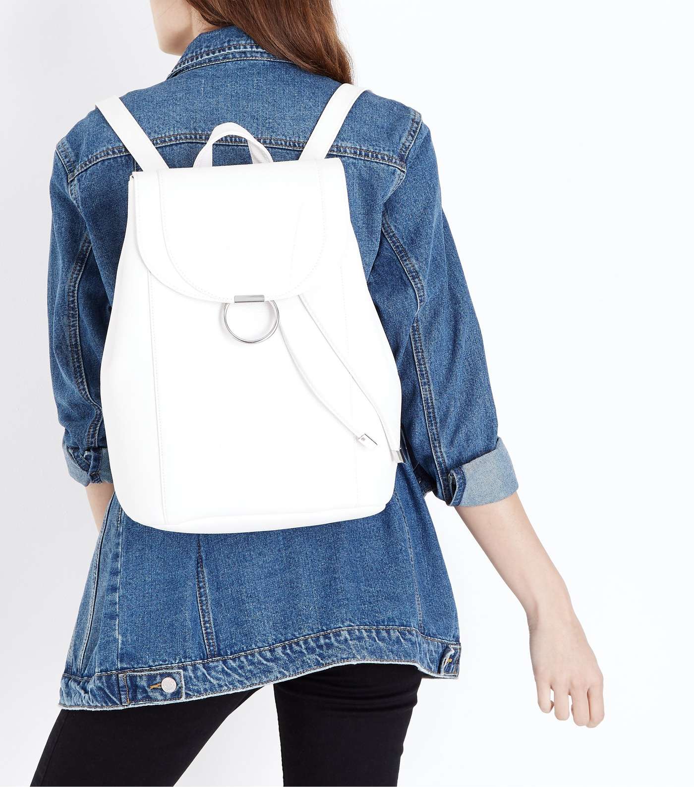 White Ring Front Backpack Image 2