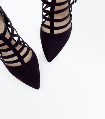 caged court shoes