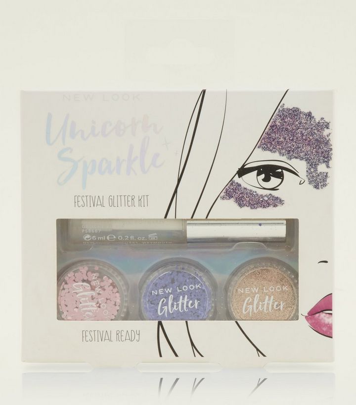 Multi Coloured Unicorn Face And Body Glitter New Look