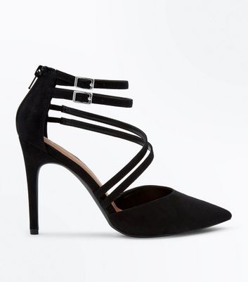 asymmetric strap heels