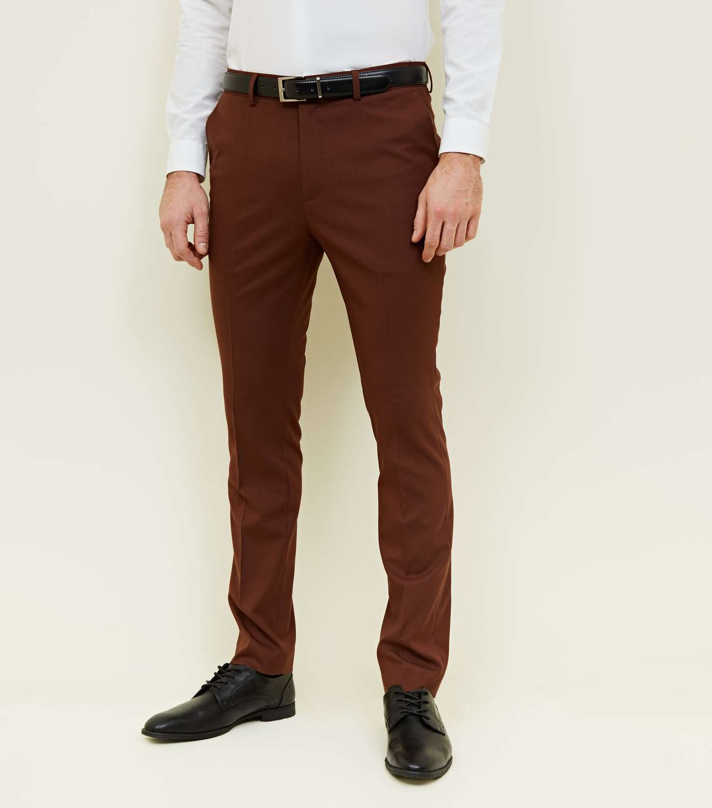 Brown Skinny Trousers Image 2
