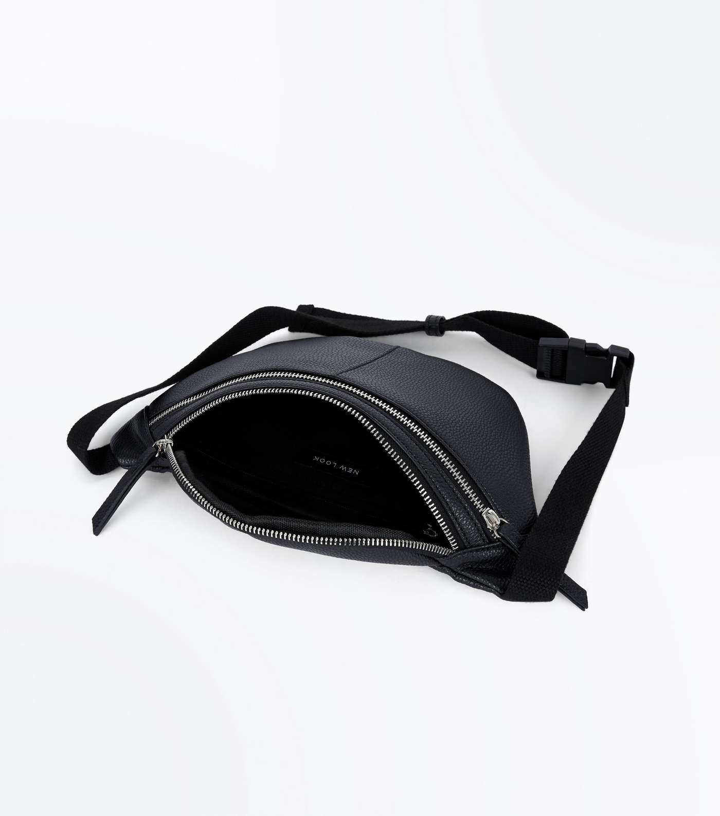 Black Double Pocket Bum Bag Image 6