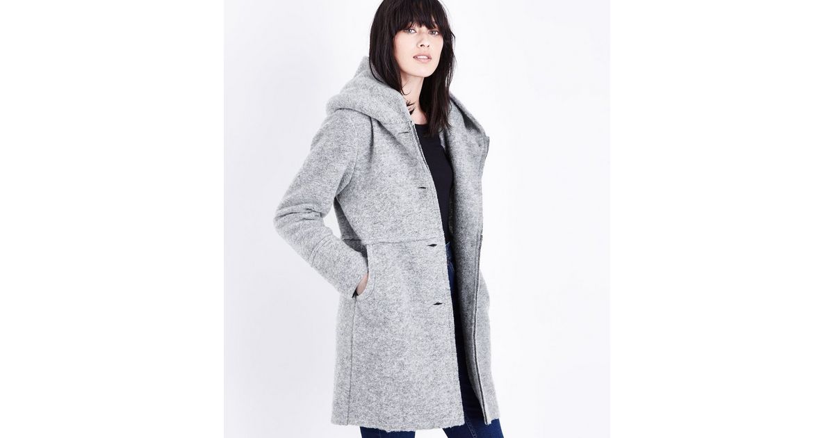 manteau femme laine avec capuche