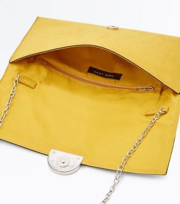 Mustard clutch bag new look sale