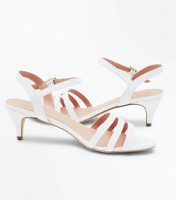 White kitten heels outlet uk