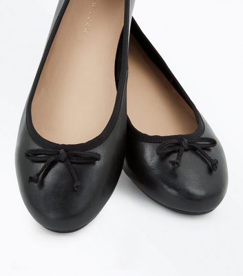 soft leather ballet pumps wide fit