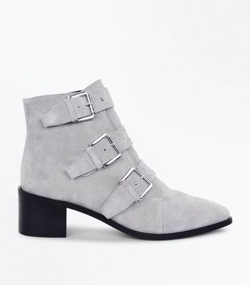 grey ankle boots new look