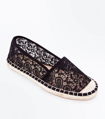 black espadrilles new look