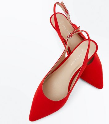 red kitten heels wide fit