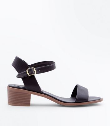 wide fit low heel sandals