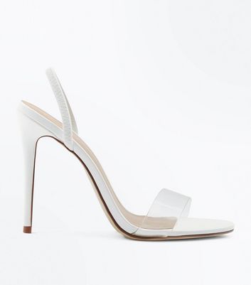 Clear 2024 heels white