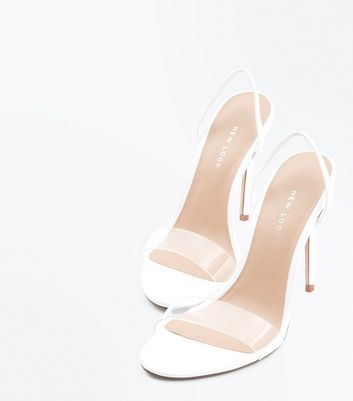 Clear strap clearance heels new look