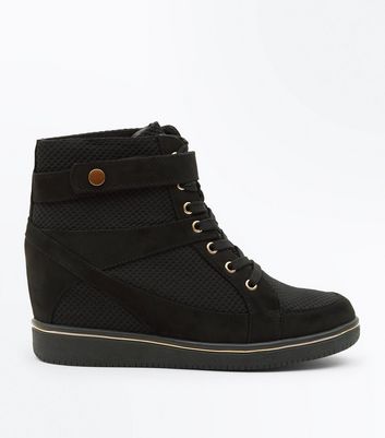 high top wedge trainers womens