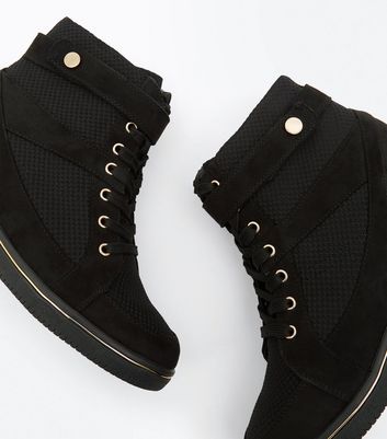 high top wedge trainers