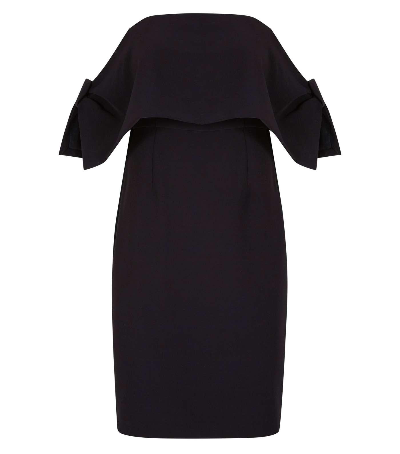 Black Bow Side Bardot Dress Image 4