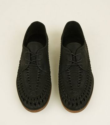 mens woven lace up shoes