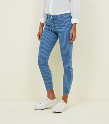pinstripe skinny jeans