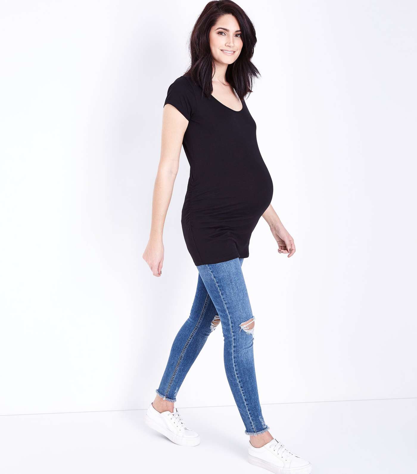 Maternity Black Short Sleeve T-Shirt Image 2