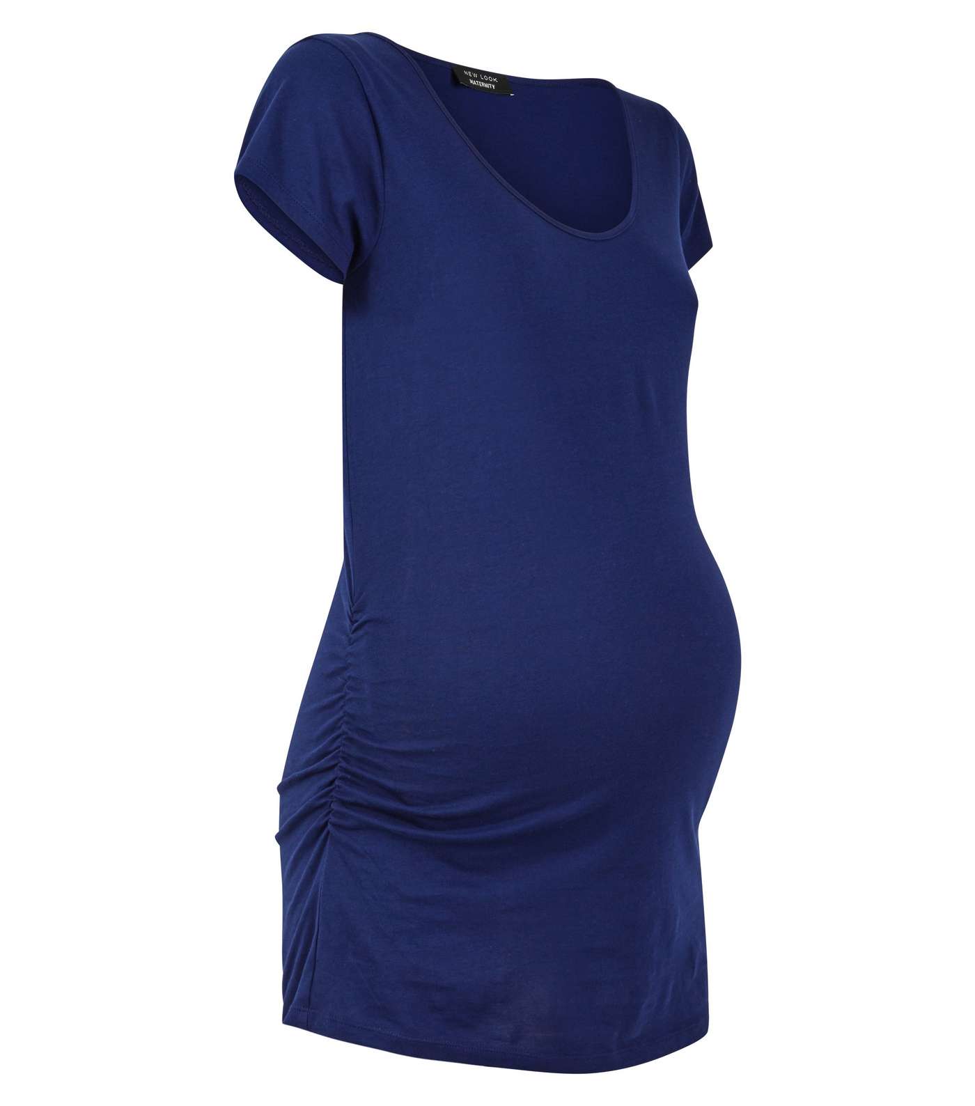 Maternity Navy Short Sleeve T-Shirt Image 4