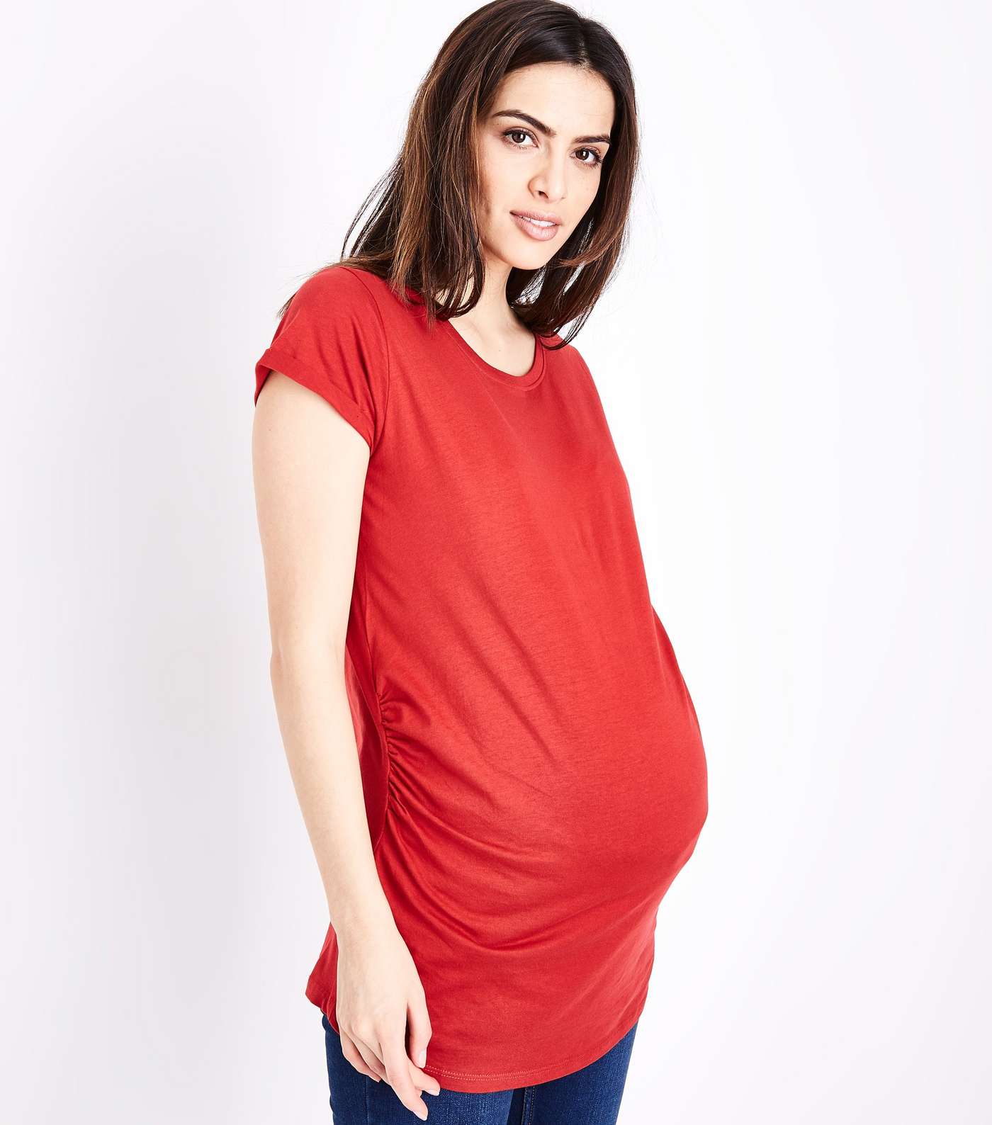 Maternity Red Short Sleeve T-Shirt
