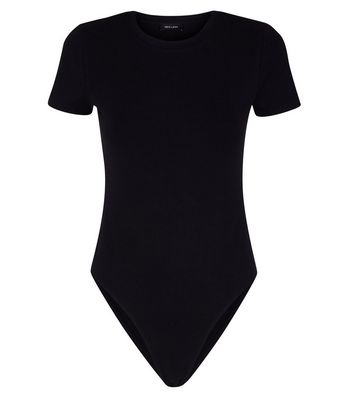 black crew neck bodysuit
