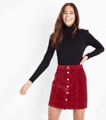 Burgundy skirt corduroy hotsell