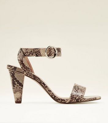 new look snakeskin heels