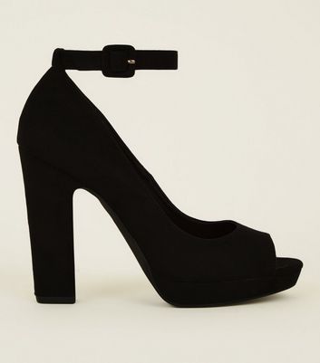 platform block heels closed toe